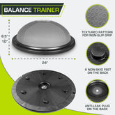 Balance Trainer Stability Exercise Half Ball with Resistance Bands and Pump for Yoga Aerobics Home Gym Workout