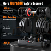 160Lb(80Lbs*2) Adjustable Dumbbells Set,16 in 1 Quick-Select 5-80Lbs Weight Adjustable Dumbbells for Full Body Home Workout