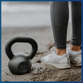 POWDERCOATED Kettlebell [Weights 20Lb 25Lb 35Lb 44Lb 50Lb] **MADE in USA** for Men and Women with Wide Grip Handle, Home Gym, Kettle Bell for Core Fitness, Strength Training, Fitness & Muscle Building